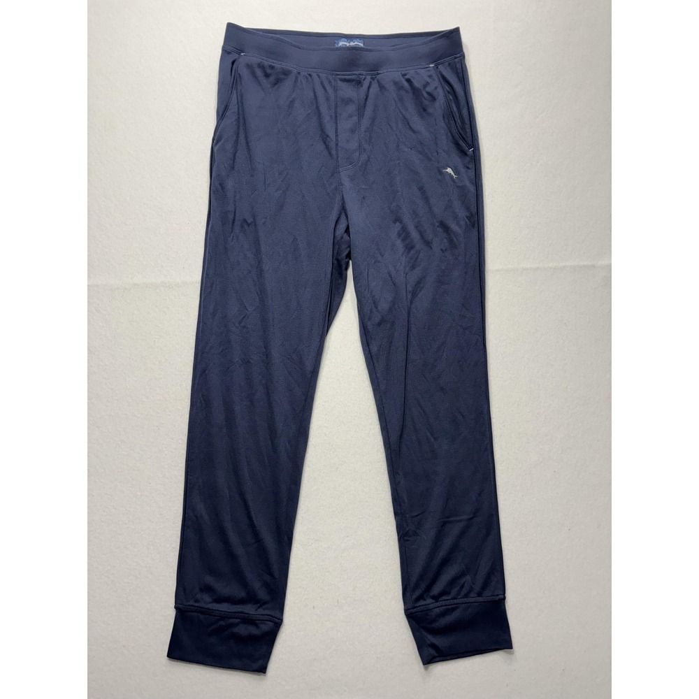 Tommy Bahama Jogger Pants Mens Medium Blue Stretch Knit Elastic Waist Lounge